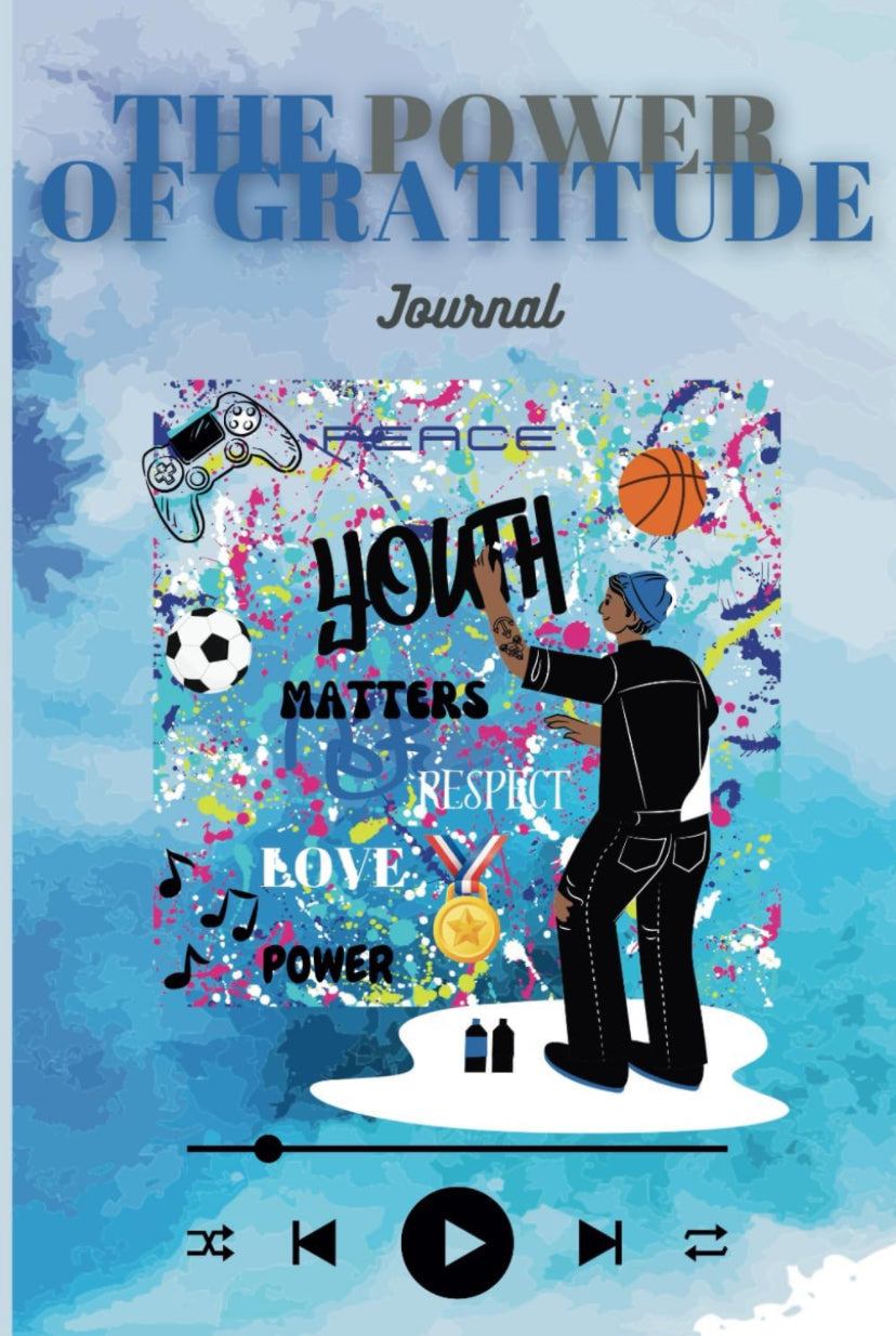 Happiness Mindfulness journal cover featuring vibrant youth-themed art.