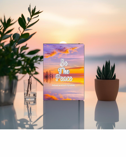 Be The Peace gratitude journal paperback book cover promoting positivity and mindfulness