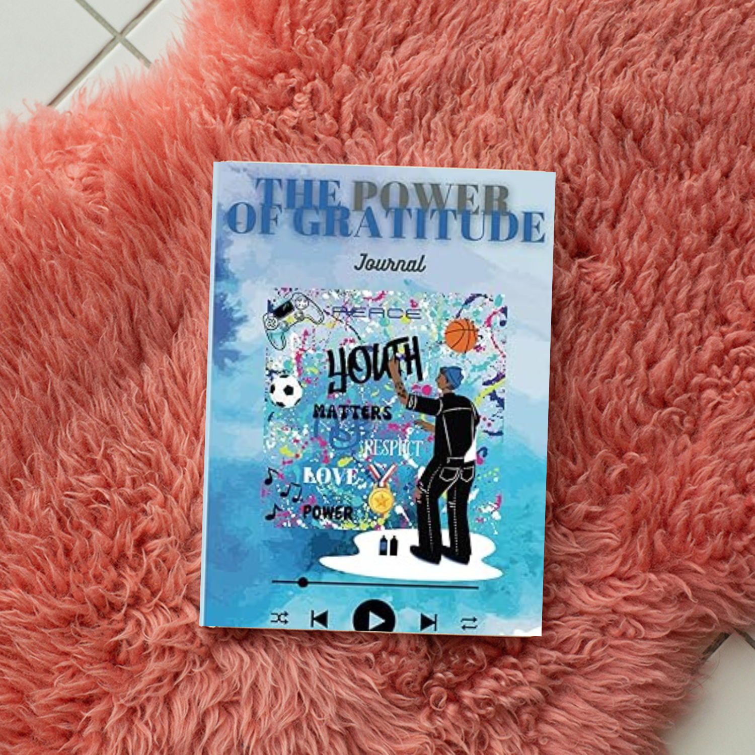 The Power Of Gratitude Journal cover emphasizing happiness and mindfulness for teens